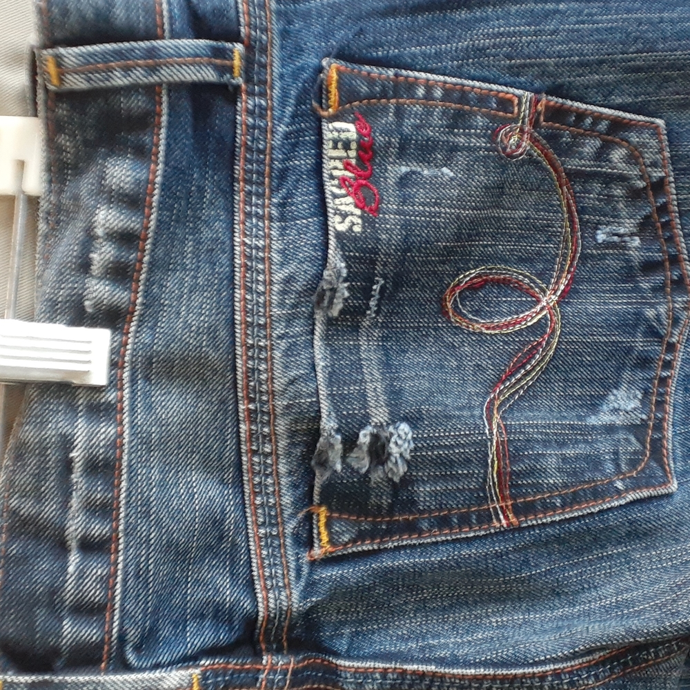 Sacred Blue Denim Jean size 30 Pants Distressed   Boot cut - Picture 5 of 10
